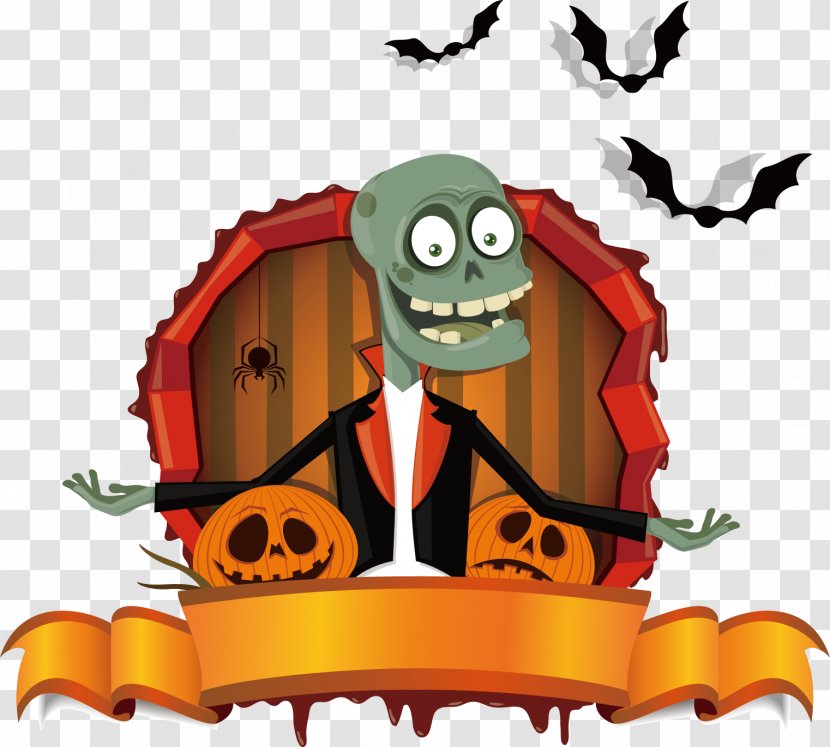 Halloween Card Greeting Clip Art - Cartoon Transparent PNG