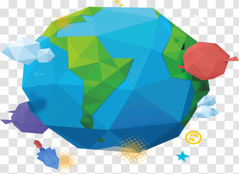 Earth - World - Cartoon Material Transparent PNG