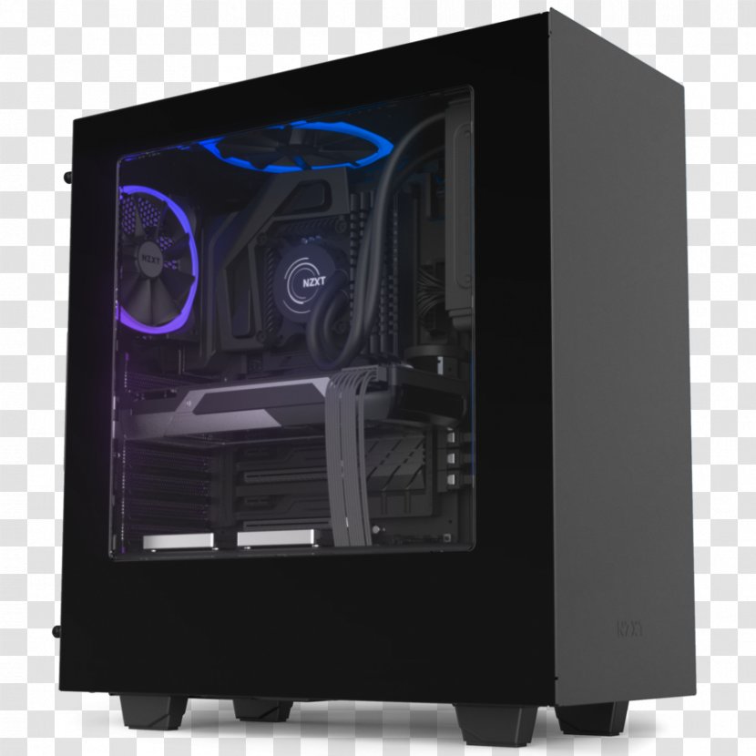 Computer Cases & Housings NZXT Aer RGB Fan RF-AR Fans With HUE+ Controller Advanced PC Lighting AC-HUEPS-M1 - Technology Transparent PNG