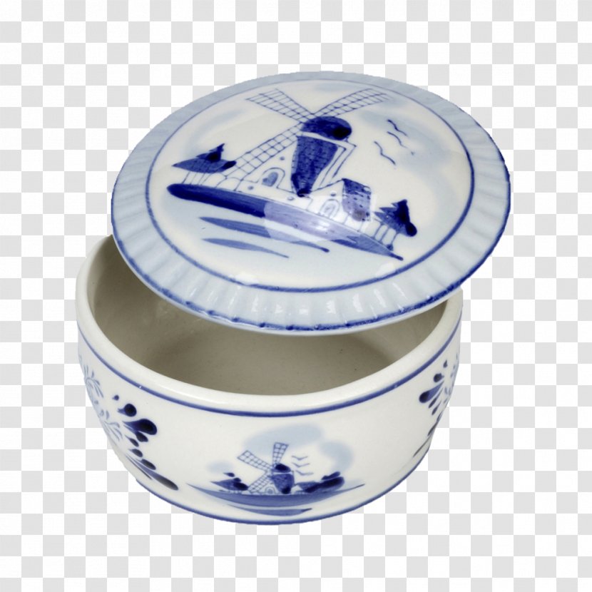 Blue And White Pottery Lid - Design Transparent PNG