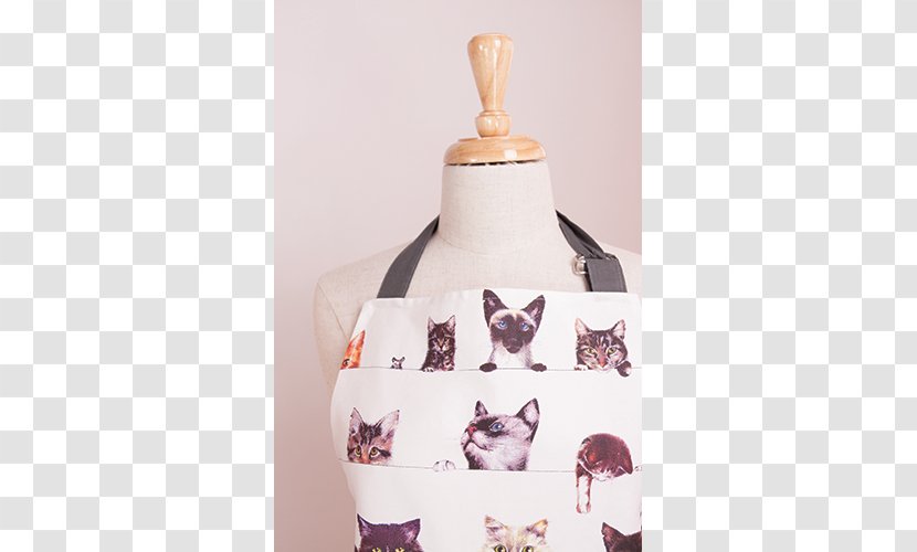Cat Apron Clothing Outerwear Sleeve - Pink Transparent PNG