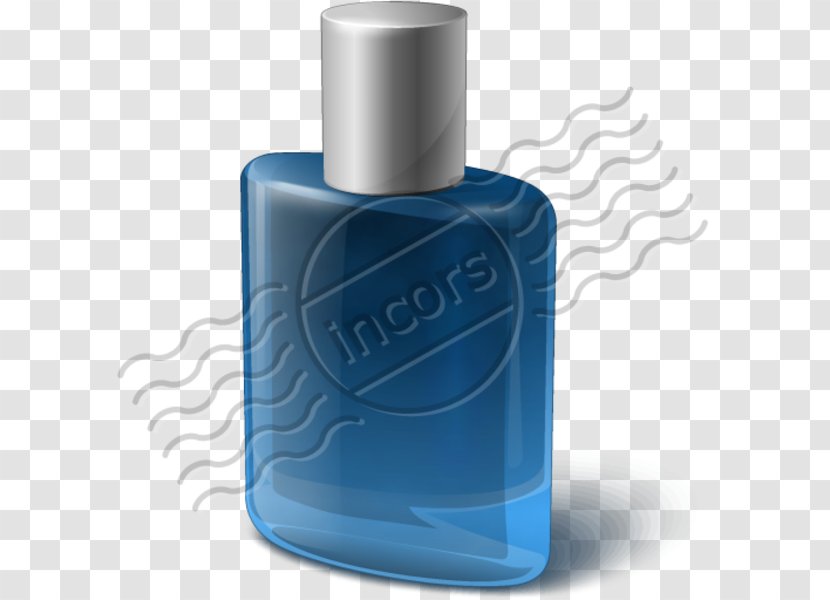 Perfume Glass Bottle Cobalt Blue Transparent PNG
