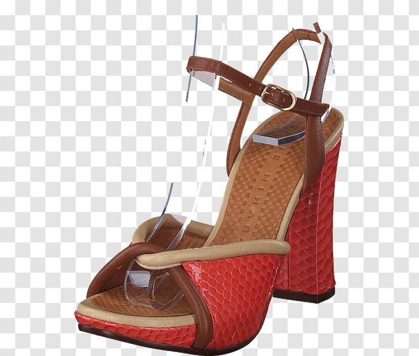 High-heeled Shoe Beige Sandal Brown - Orange Transparent PNG