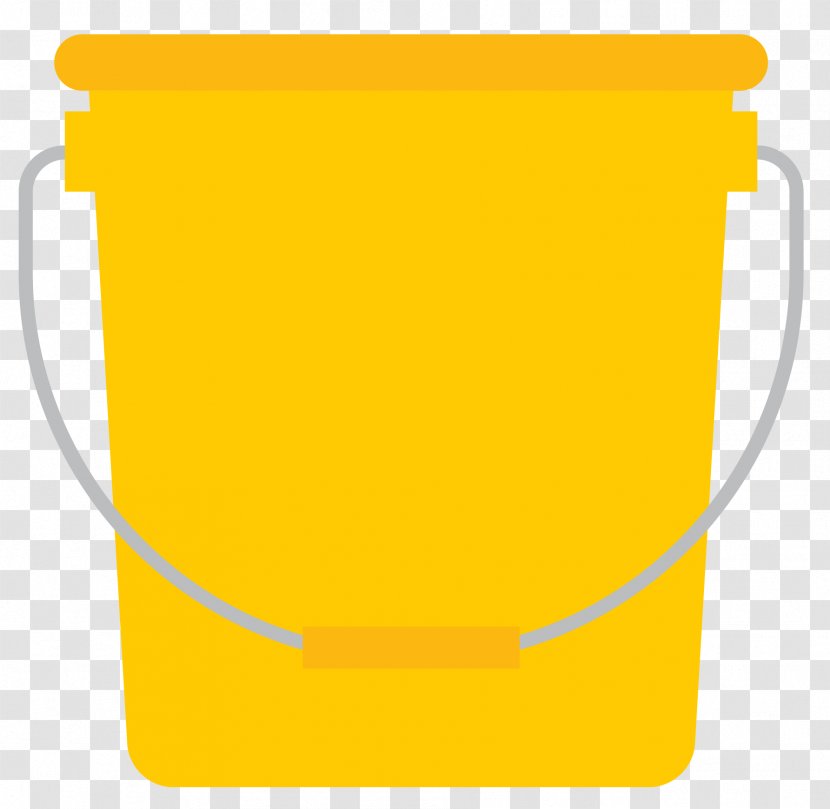 Clip Art - Area - Vector Cartoon Orange Water Bucket Transparent PNG