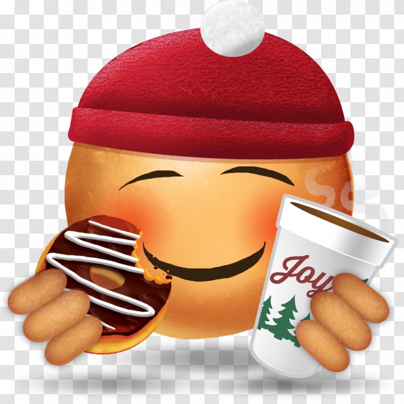 Dunkin' Donuts Emoji Emoticon Smiley - English - Celebration Holiday Transparent PNG
