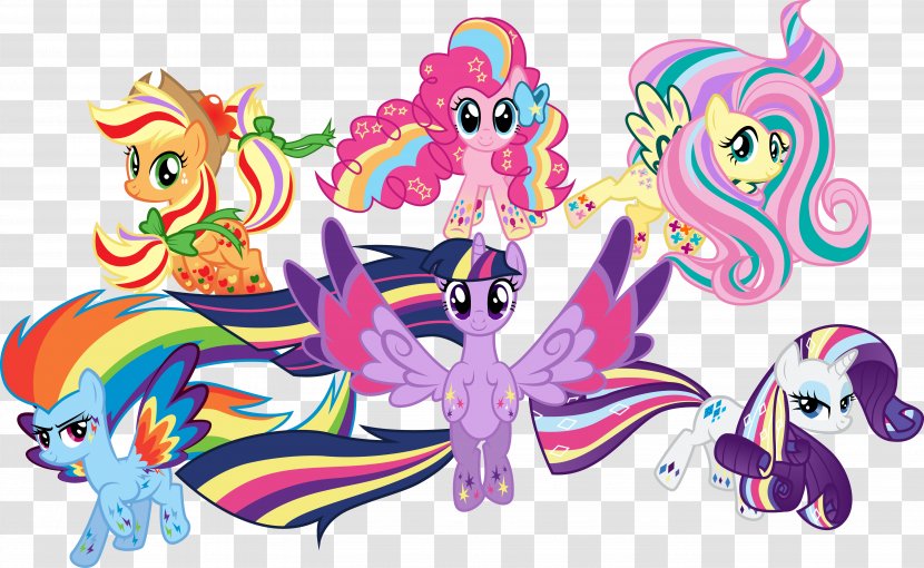 My Little Pony Twilight Sparkle Rarity Pinkie Pie - Friends Vector  Transparent PNG