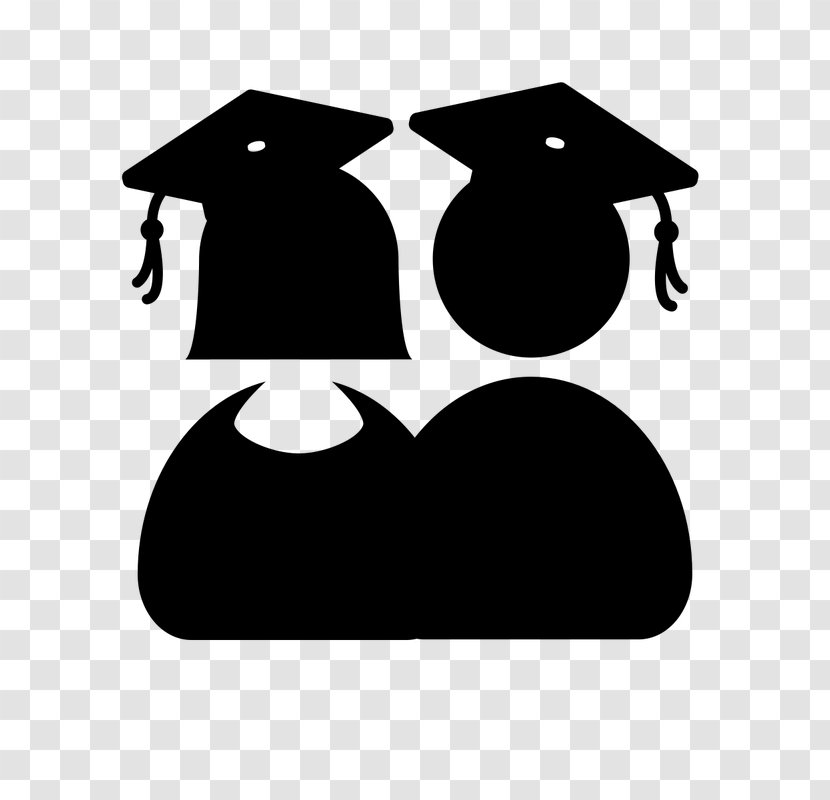 Student Education School Graduation Ceremony - Black And White Transparent PNG