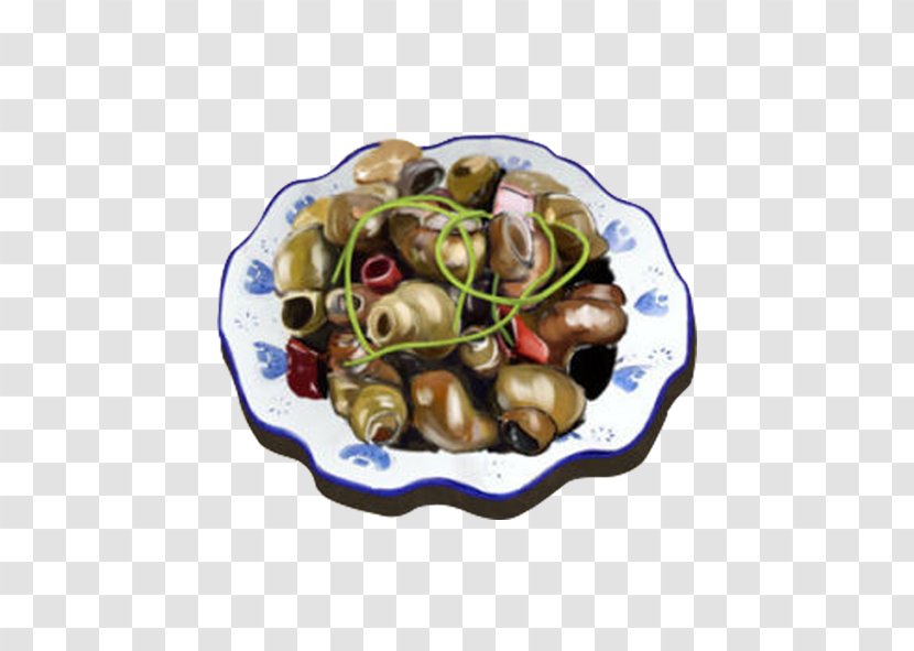 Ningbo Home Cooking Food - Restaurant - Plate Of The Snail Transparent PNG