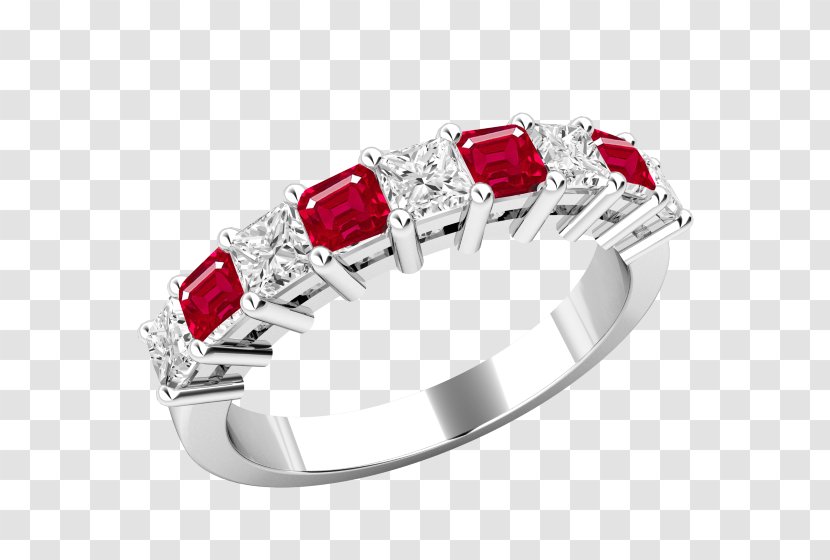 Ruby Earring Eternity Ring Diamond Cut Transparent PNG