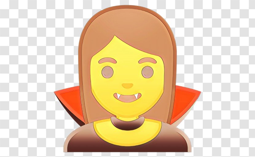 Yellow Background - Cartoon - Orange Head Transparent PNG