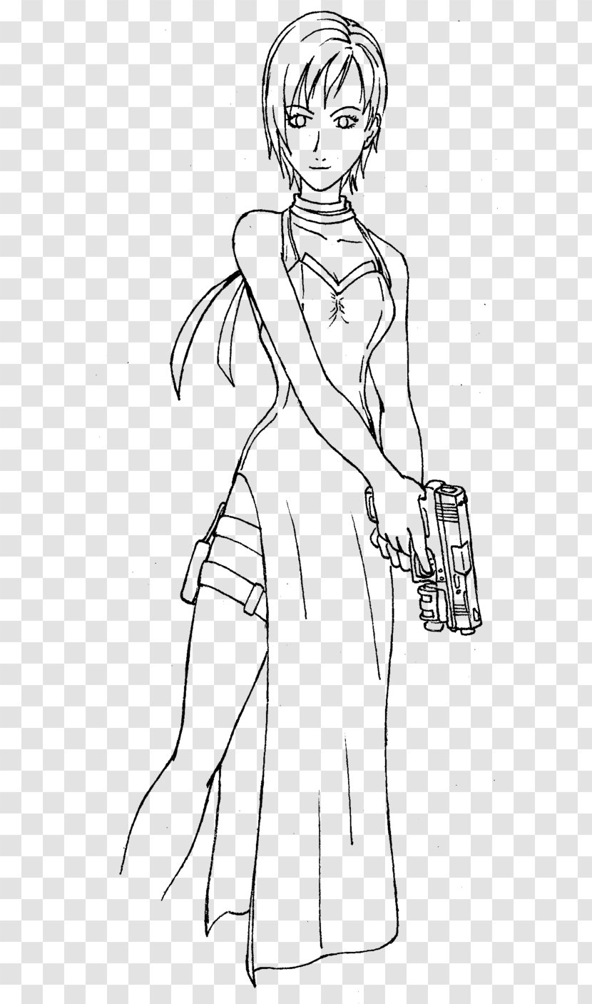 Ada Wong Alice Resident Evil 4 Coloring Book Drawing - Heart - FDR Transparent PNG