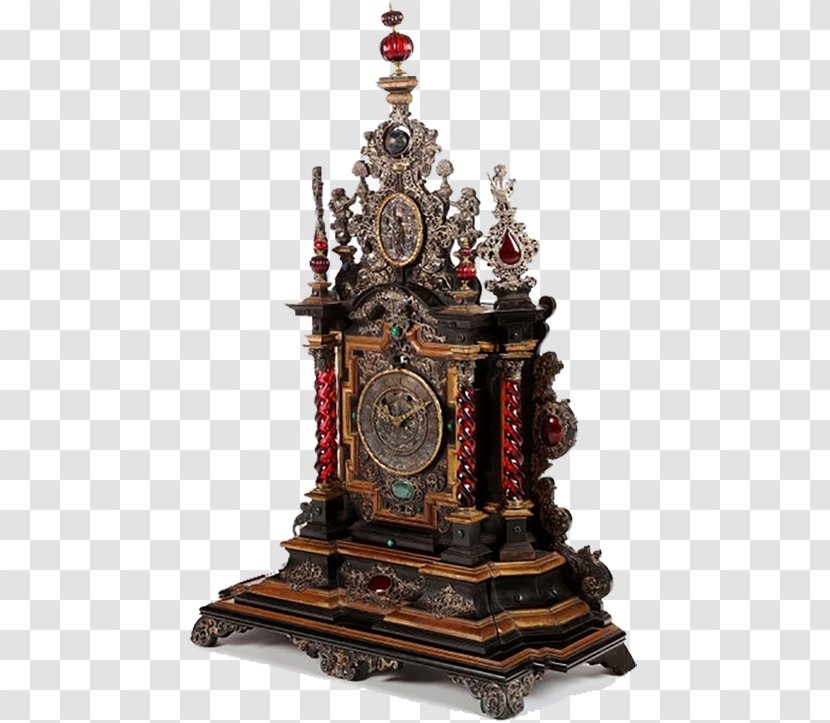 Germany France Mantel Clock Bronze - Swarovski Ag - 17th Century German Transparent PNG