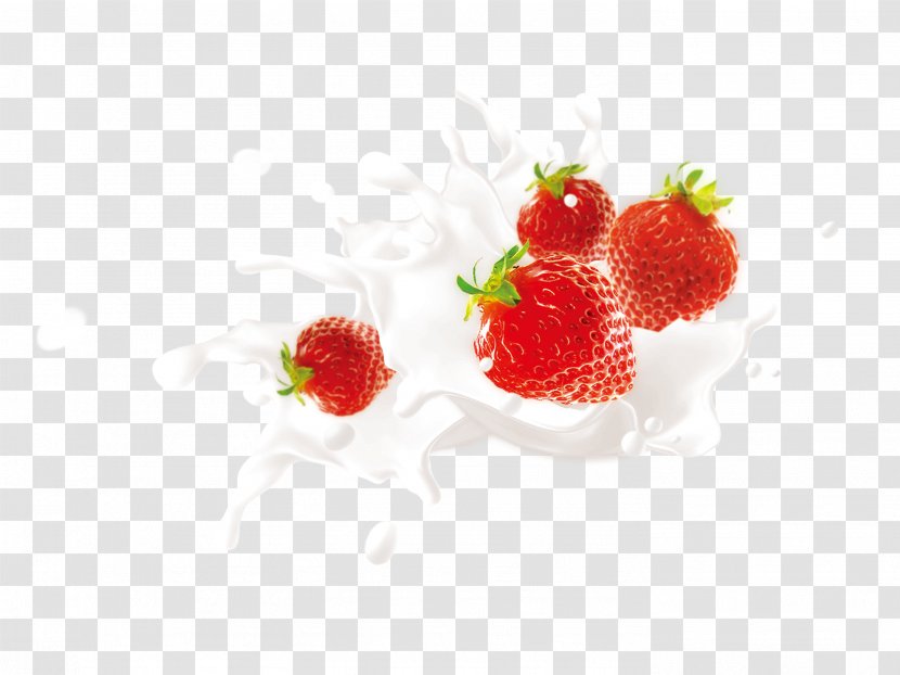 Strawberry Powdered Milk Food Transparent PNG