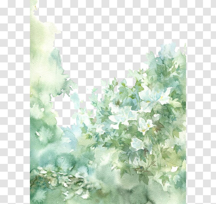 Chinese Antiquity Beautiful Watercolor Illustration - Tree - Flora Transparent PNG