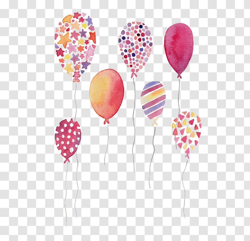 Birthday Balloons Watercolor - Painting - Drawing Transparent PNG