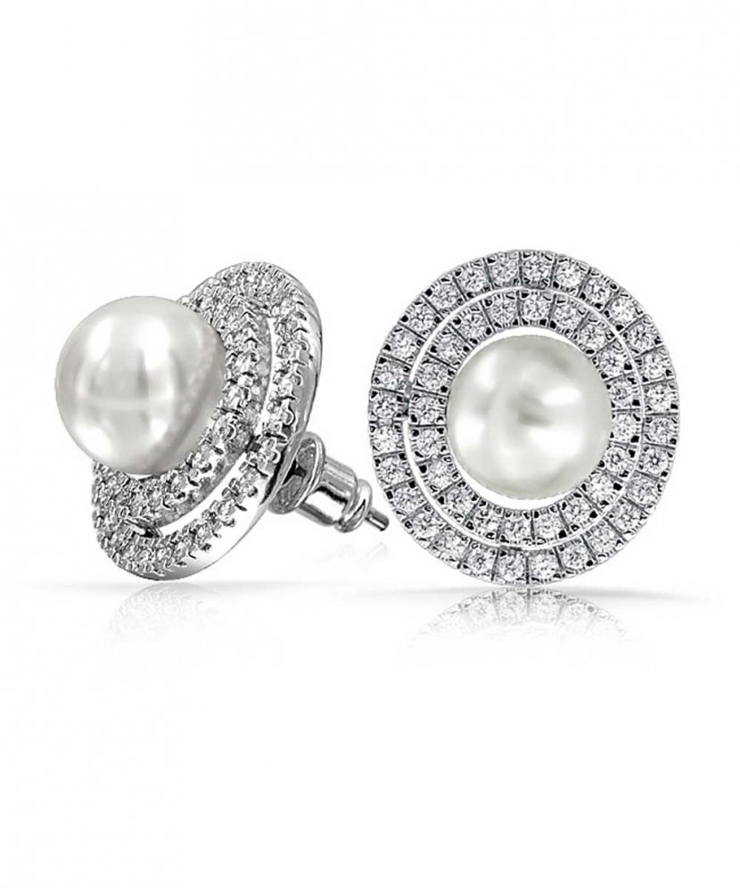 Earring Jewellery Pearl Cubic Zirconia Bride - Clothing Accessories - Pearls Transparent PNG