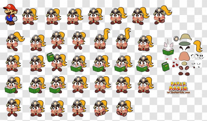 Paper Mario: Sticker Star Goombella Mario Role-playing Games - Ink Cartridge - Sprite Transparent PNG