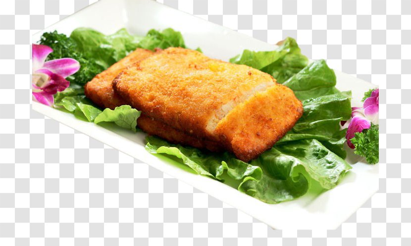 Milanesa Dim Sum Schnitzel Pastel Fish Finger - Cuisine - Fried Papaya Cake Transparent PNG