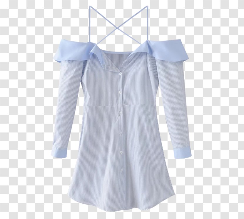 T-shirt Dress Sleeve Ruffle Shoulder - Neck Transparent PNG
