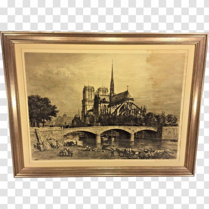 Notre-Dame De Paris Etching Chartres Cathedral Painting Printing Transparent PNG