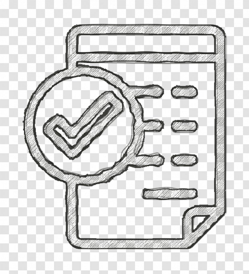 Lineal Ecommerce Icon Bill Approve Invoice - Line Art Transparent PNG