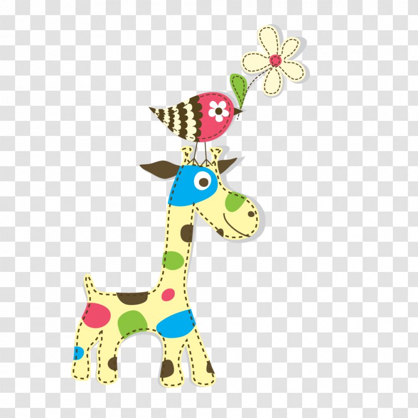 Cartoon Comics Illustration - Child - Giraffe Chick Decoration Transparent PNG