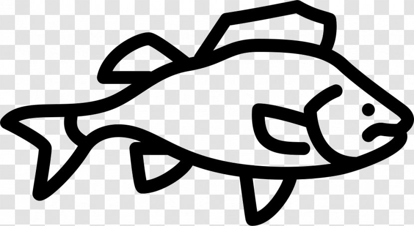 Perch Icon - Black And White - Aquatic Animal Transparent PNG