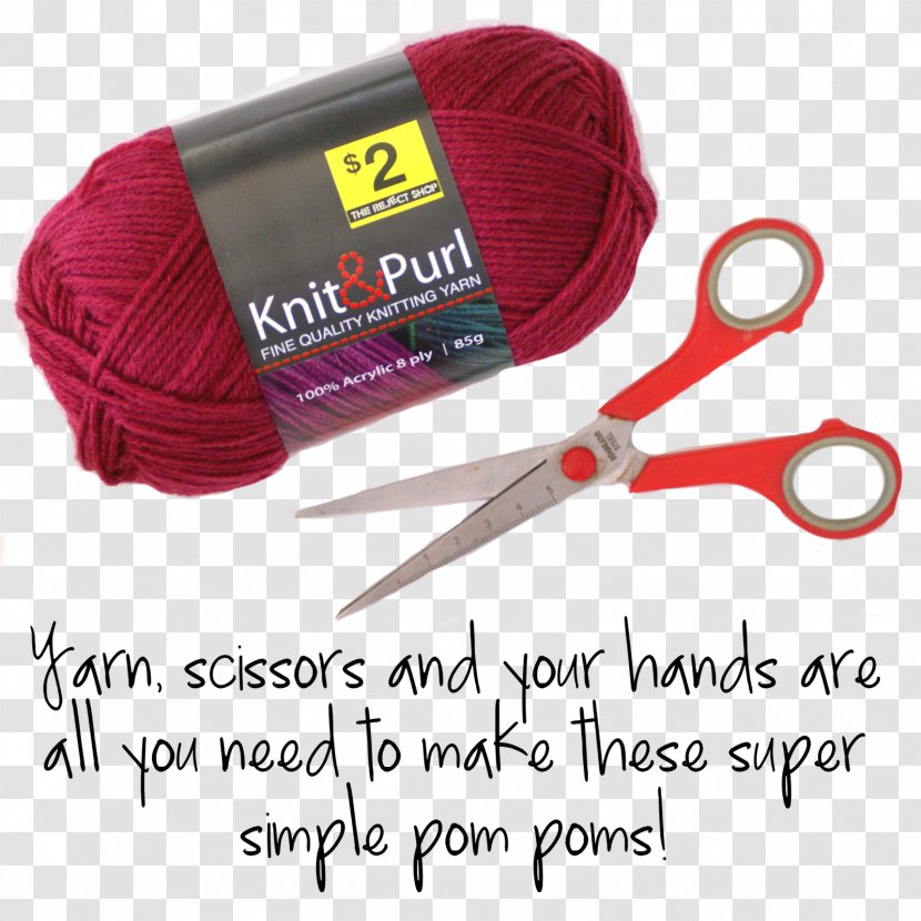 Pom-pom Yarn How-to Knitting Do It Yourself - Garland - Ball Transparent PNG