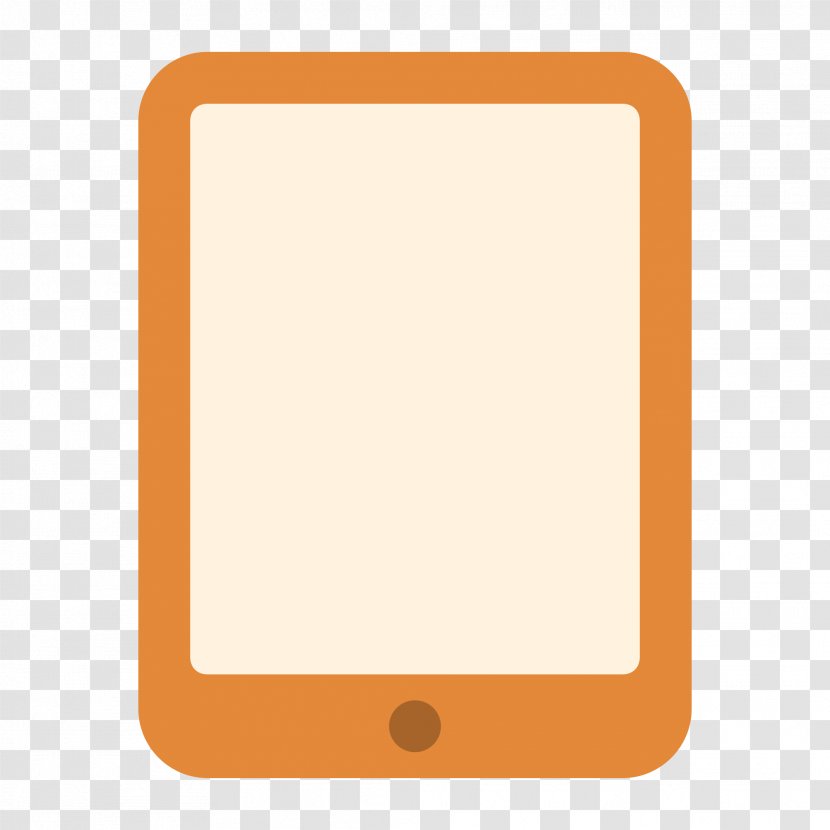 IPad Handheld Devices - Orange - Ipad Transparent PNG