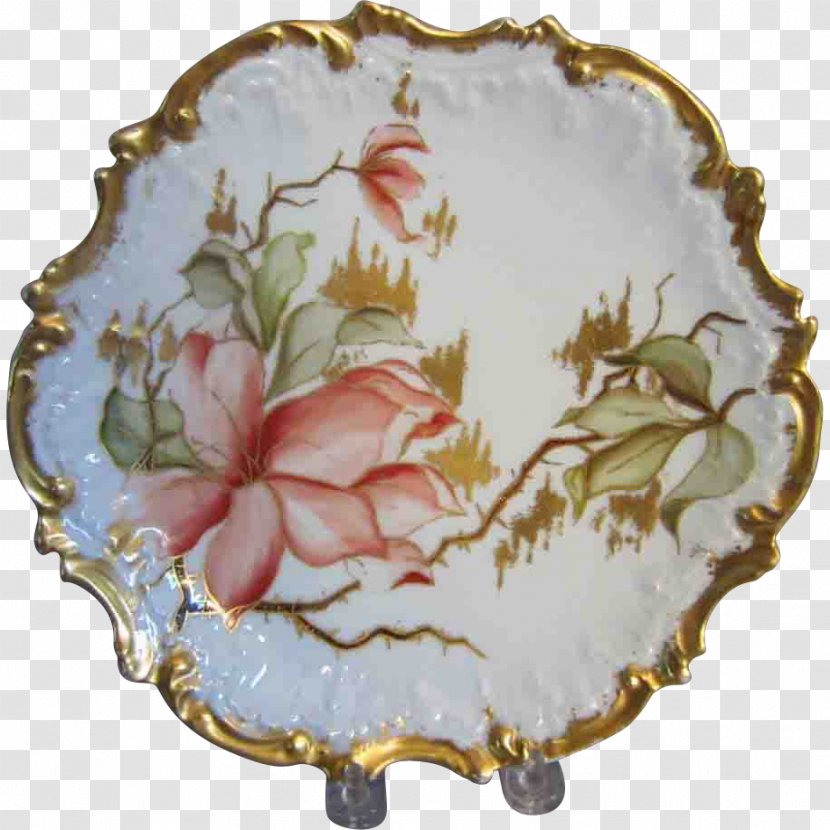 Tableware Platter Plate Saucer Porcelain - Hand-painted Flowers Decorated Transparent PNG
