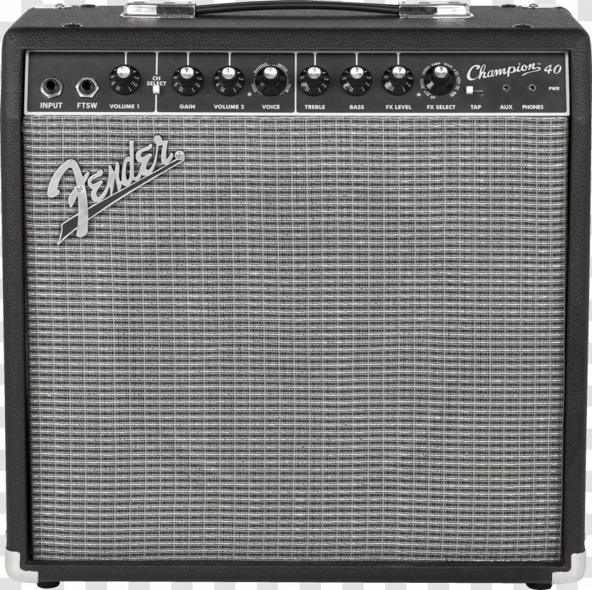 Guitar Amplifier Fender Champion 40 Electric - Heart - Bass Volume Transparent PNG