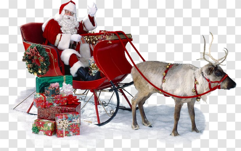 Santa Claus Reindeer Christmas Ornament - Tree Transparent PNG