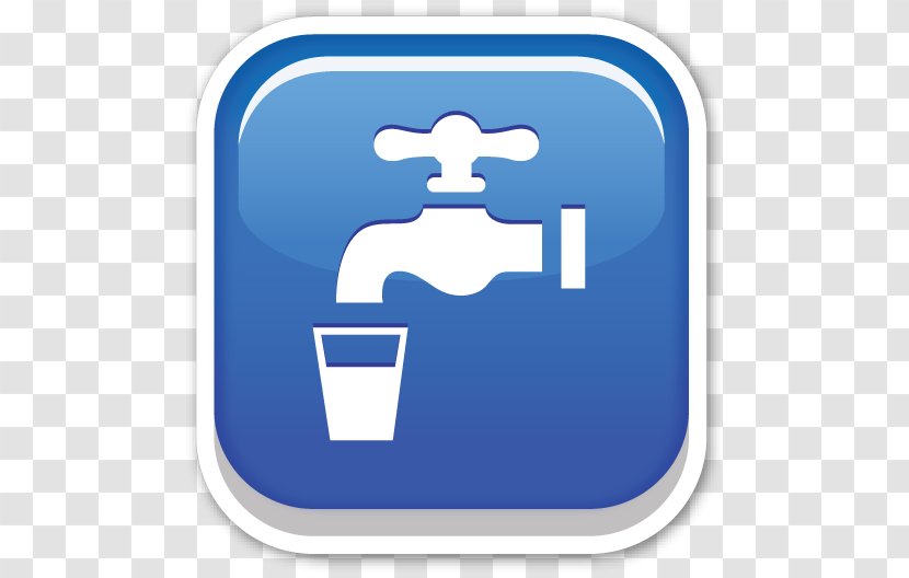 No Emoji - Water Bottles - Logo Electric Blue Transparent PNG