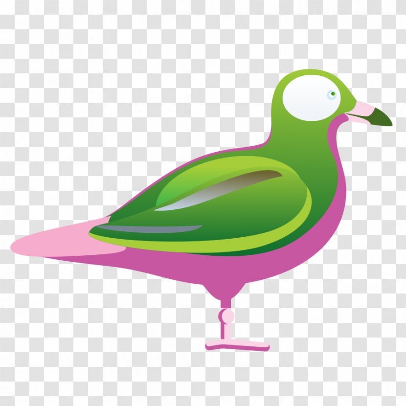 Duck Bird Design Clip Art - Green - Aves Vector Transparent PNG