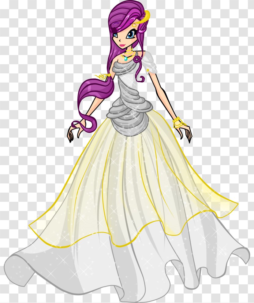 Bloom Musa Wedding Dress Flora - Silhouette - Pink Transparent PNG