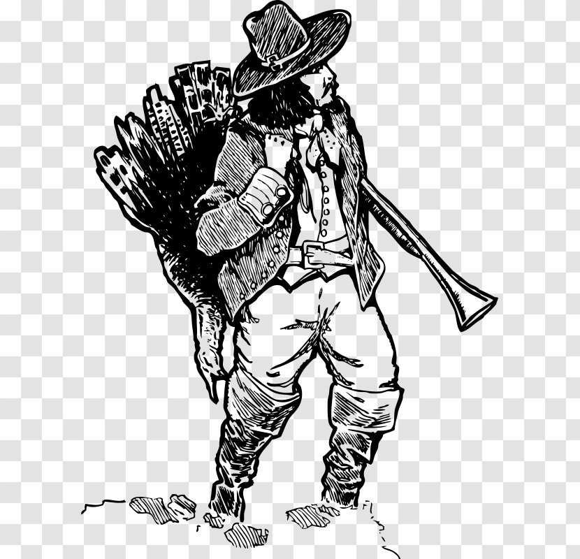 Turkey Hunting Pilgrim Clip Art - Fictional Character - Thanksgiving Transparent PNG