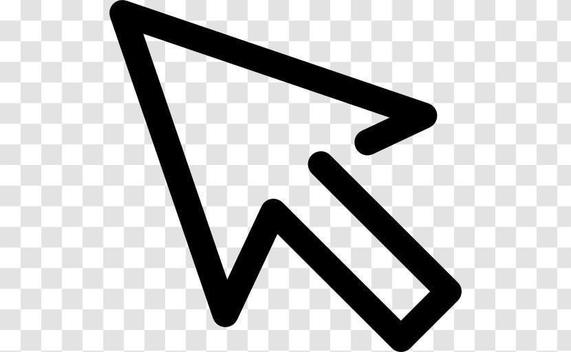 Computer Mouse Pointer Cursor Arrow - Flat Design Transparent PNG