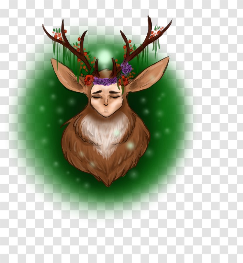 Reindeer Antler Character Fiction - Flower Forest Transparent PNG