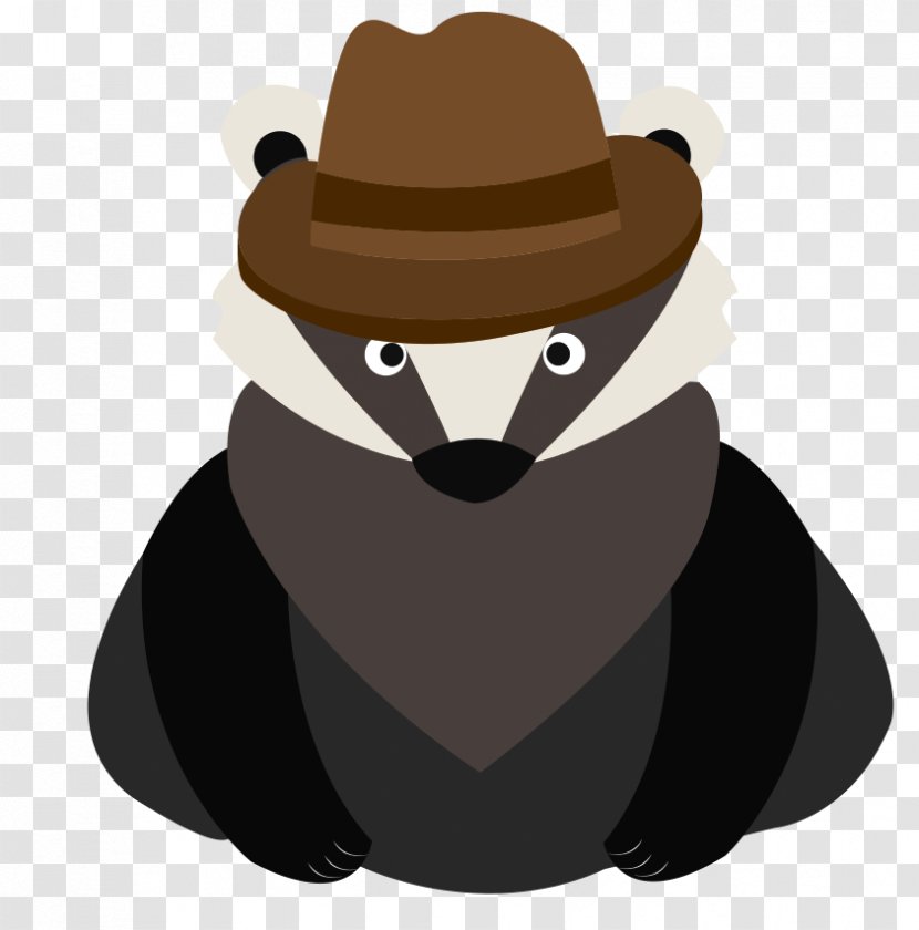 Fedora Cartoon - Badger Transparent PNG