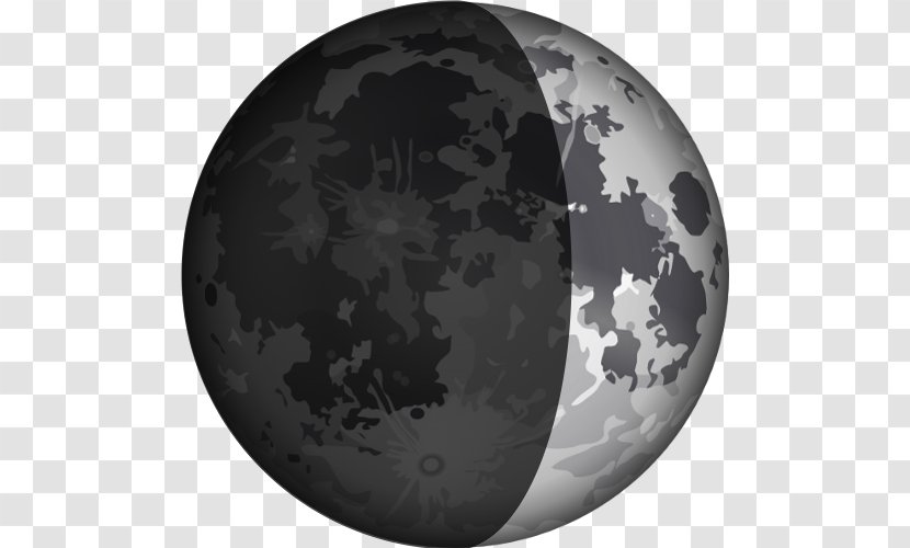 Full Moon Lunar Phase Clip Art - Black Transparent PNG