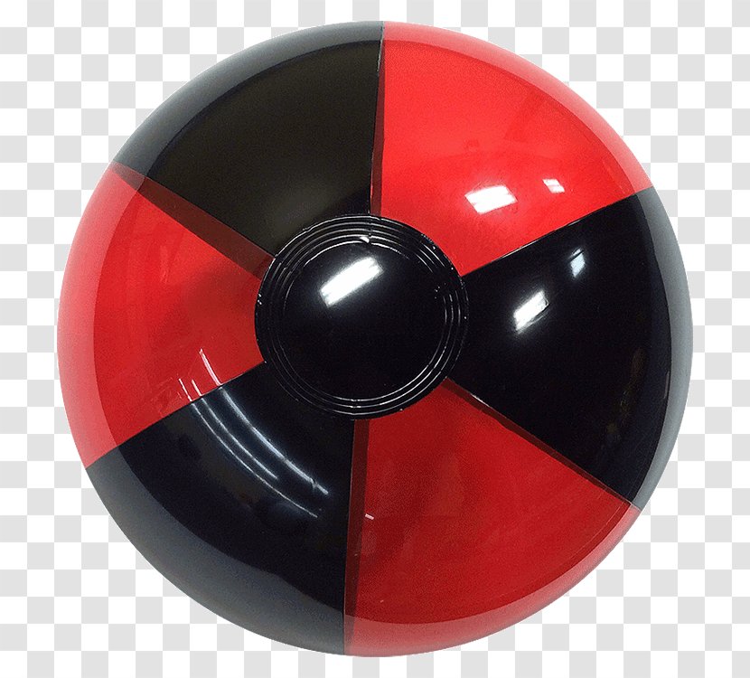 Beach Ball Red Black - Giant 48 Inch Transparent PNG