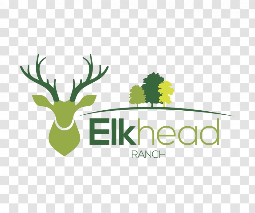 Red Deer Logo Elk Clip Art - Text Transparent PNG