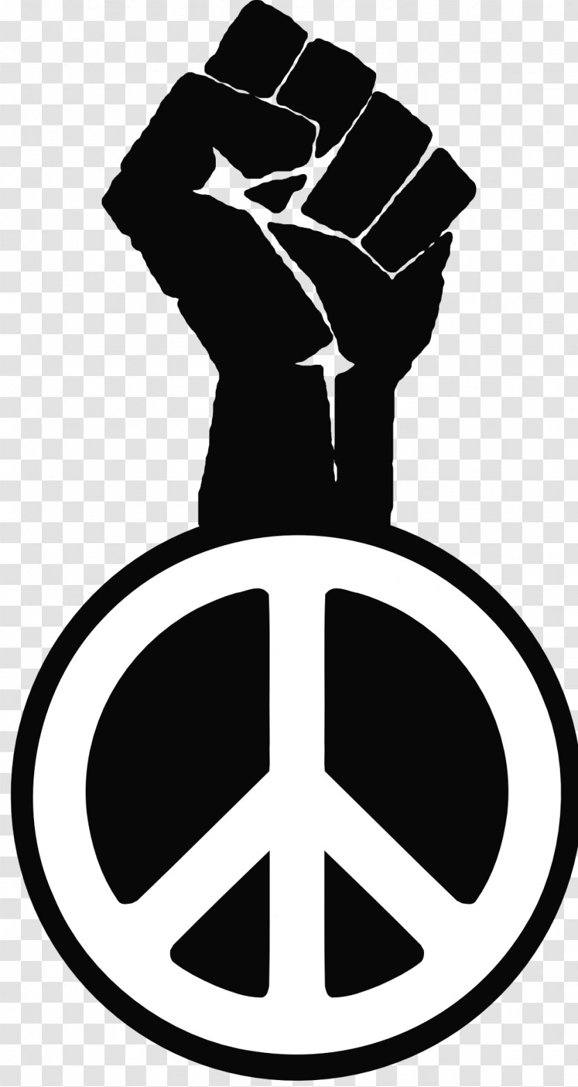 Raised Fist Peace Symbols Clip Art - Sign - Closed Transparent PNG