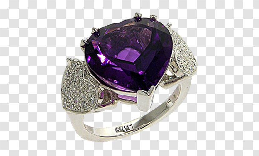 Diamond Purple Ring Color Red - Fashion Accessory Transparent PNG