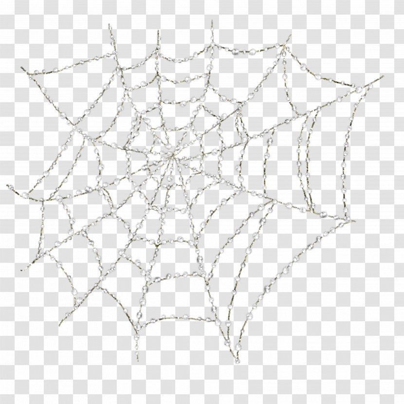 Spider Web Silk Clip Art - Black And White Transparent PNG