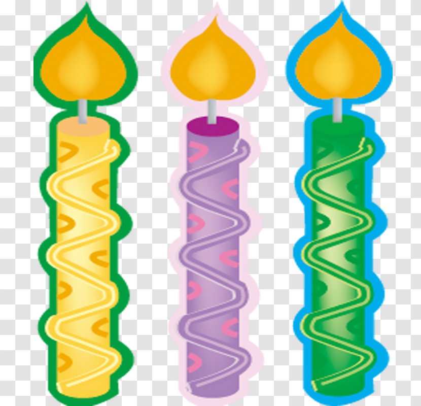 Birthday Cake Candle - Gratis - Three Candles Transparent PNG
