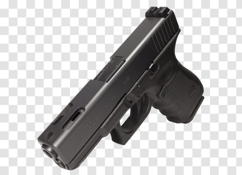 Trigger Pistol GLOCK 19 Firearm Gas Blow Back - Gun - Glock Left Handed Pistols Transparent PNG