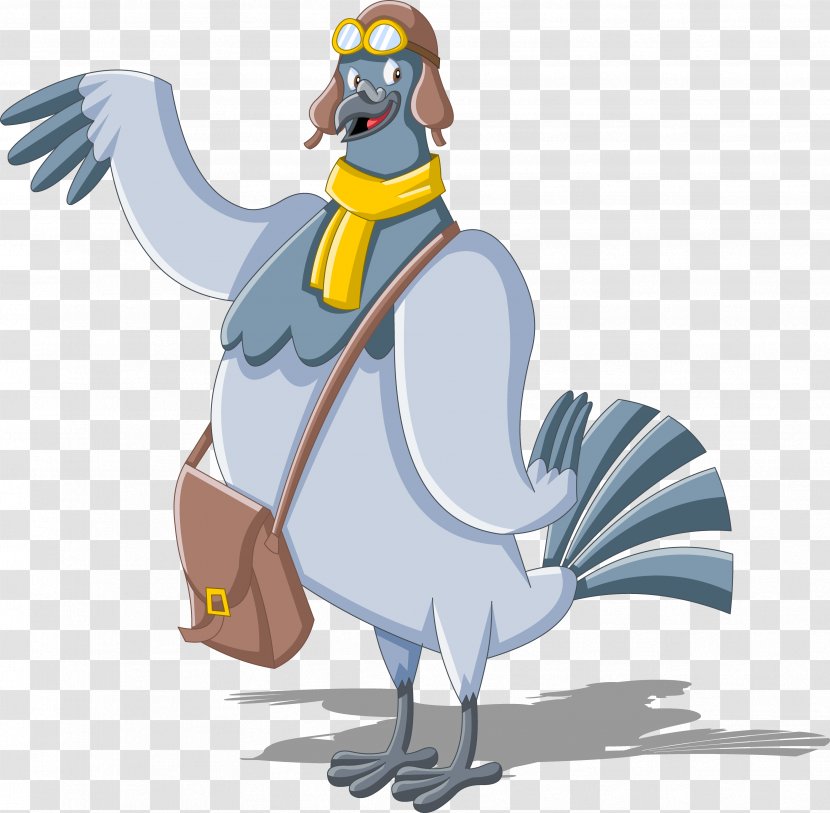 Homing Pigeon Mail Carrier Cartoon Clip Art - Chicken Transparent PNG