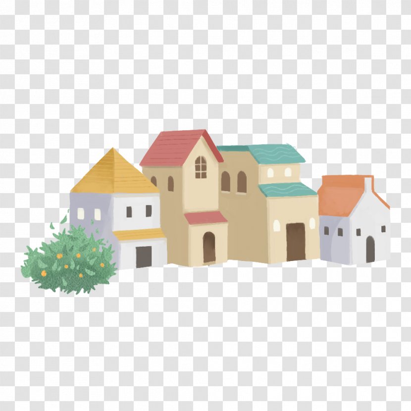 Cartoon Coloring: Houses U4e8cu6708u7d05 - Color House Transparent PNG