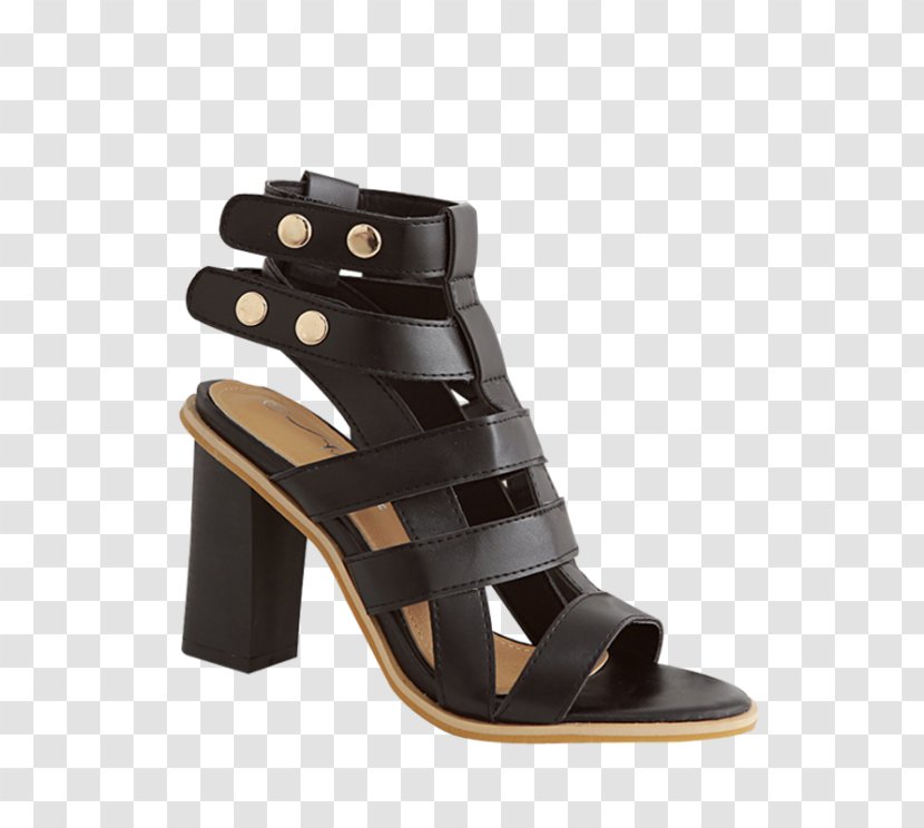 High-heeled Shoe Sandal Boot - High Heeled Footwear - Block Heels Transparent PNG